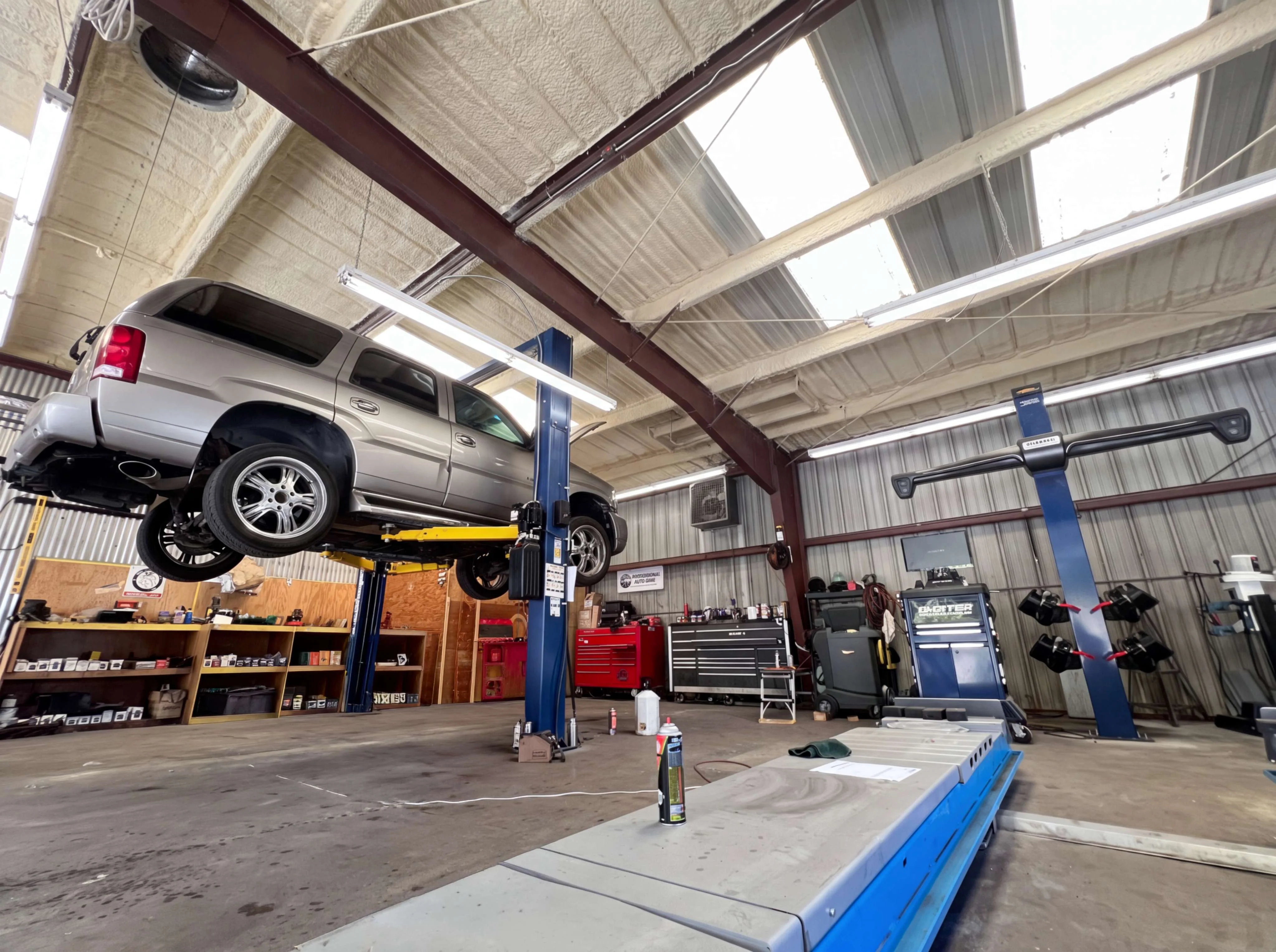 Service bay at I Care Automotive in Grass Valley