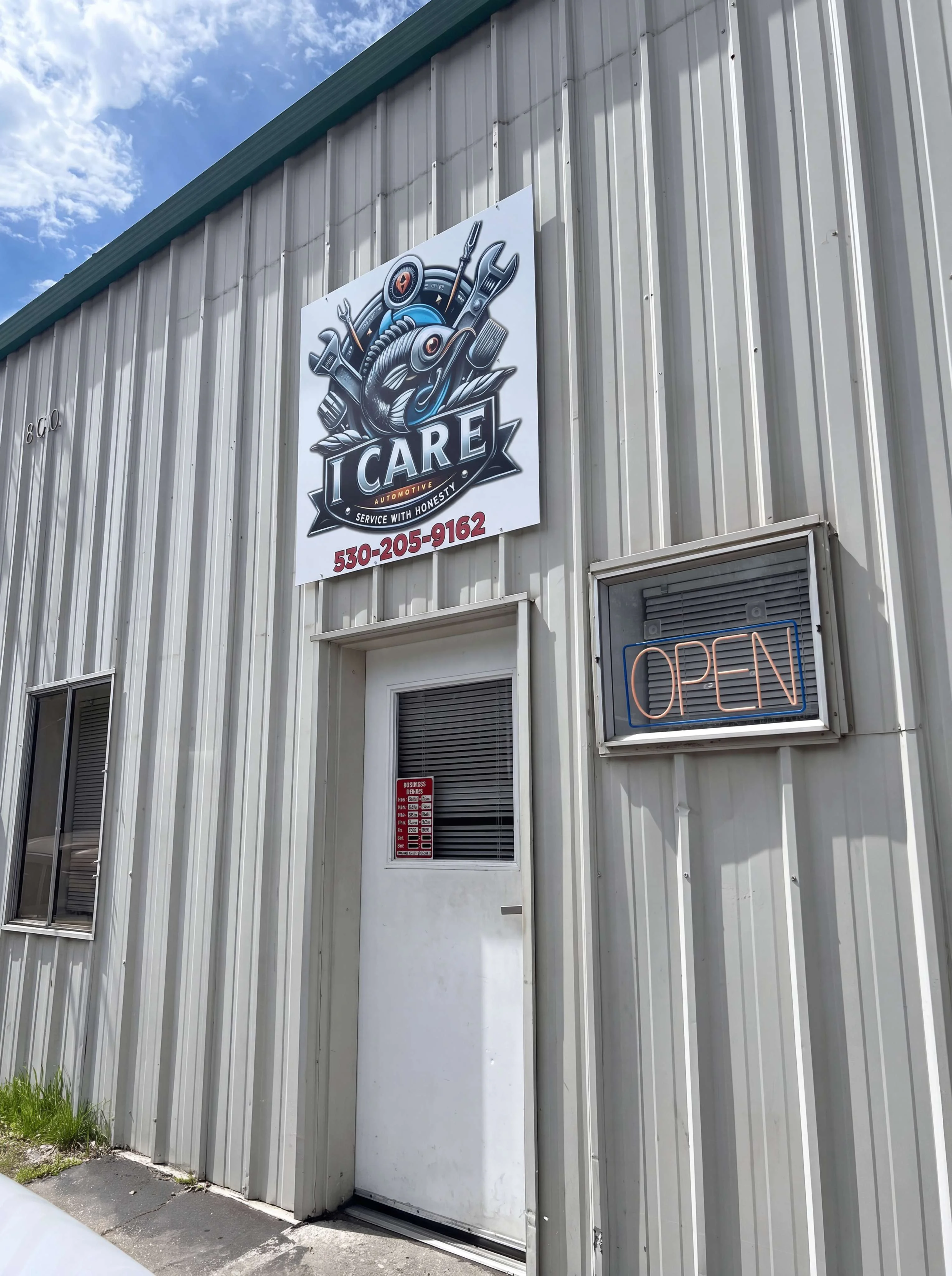 Front entrance of I Care Automotive at 800 South Auburn Street